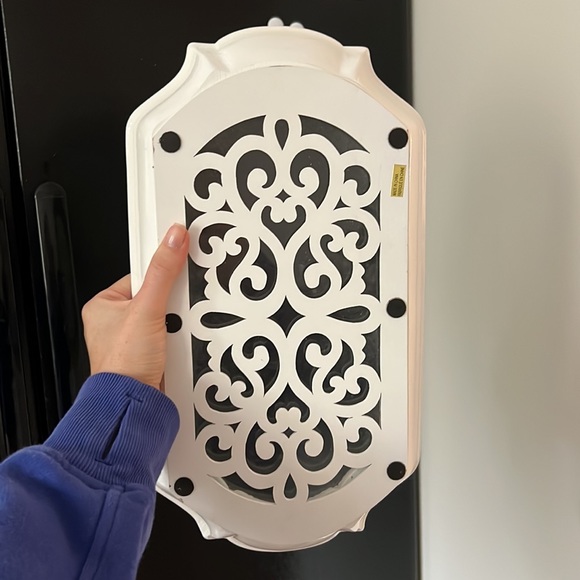 Decorative / vanity tray white with glass - Picture 2 of 2